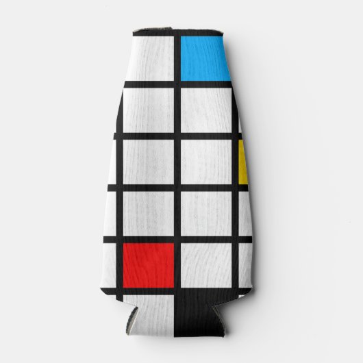 Mondrian Geometric Minimalistisch Comopsition Mode Flaschenkühler (Vorderseite)