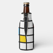 Mondrian Geometric Minimalistisch Comopsition Mode Flaschenkühler (Flasche Rückseite)