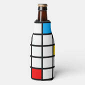 Mondrian Geometric Minimalistisch Comopsition Mode Flaschenkühler (Flaschenvorderseite)