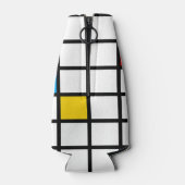 Mondrian Geometric Minimalistisch Comopsition Mode Flaschenkühler (Rückseite)