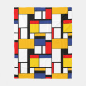 Mondrian Geometric Minimalistisch Comopsition Mode Fleecedecke (Vorderseite)