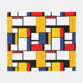 Mondrian Geometric Minimalistisch Comopsition Mode Fleecedecke (Vorderseite (Horizontal))