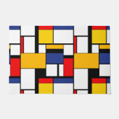 Mondrian Geometric Minimalistisch Comopsition Mode Fußmatte (Vorderseite)