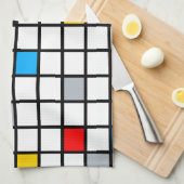 Mondrian Geometric Minimalistisch Comopsition Mode Geschirrtuch (Viertel Falte)