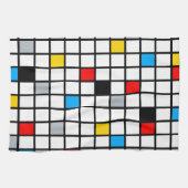 Mondrian Geometric Minimalistisch Comopsition Mode Geschirrtuch (Horizontal)
