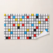 Mondrian Geometric Minimalistisch Comopsition Mode Handtuch (Handtuch)