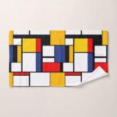 Mondrian Geometric Minimalistisch Comopsition Mode Handtuch (Handtuch)