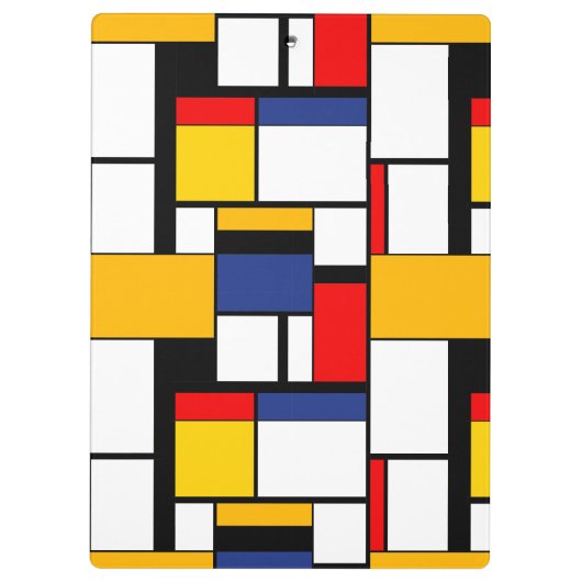 Mondrian Geometric Minimalistisch Comopsition Mode Klemmbrett (Rückseite)