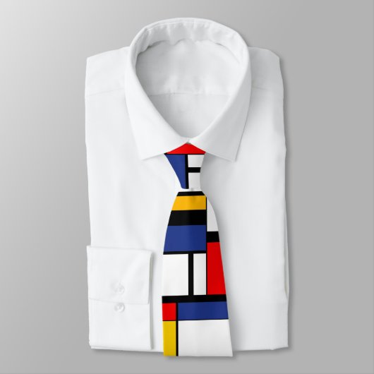 Mondrian Geometric Minimalistisch Comopsition Mode Krawatte (Gebunden)