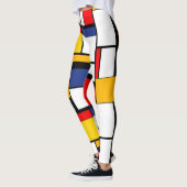 Mondrian Geometric Minimalistisch Comopsition Mode Leggings (Links)