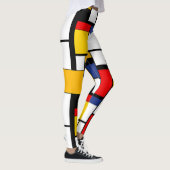Mondrian Geometric Minimalistisch Comopsition Mode Leggings (Rechts)