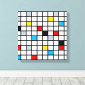 Mondrian Geometric Minimalistisch Comopsition Mode Leinwanddruck (Insitu (Holzboden))