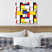 Mondrian Geometric Minimalistisch Comopsition Mode Leinwanddruck (Insitu (Schlafzimmer))