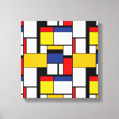 Mondrian Geometric Minimalistisch Comopsition Mode Leinwanddruck (Vorderseite)
