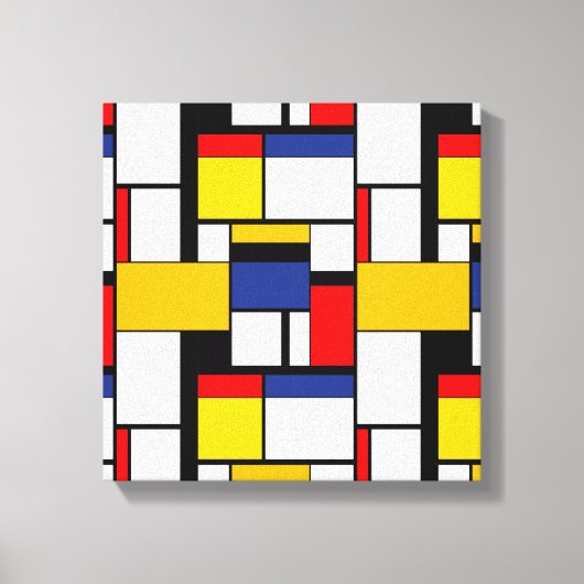 Mondrian Geometric Minimalistisch Comopsition Mode Leinwanddruck (Vorderseite)