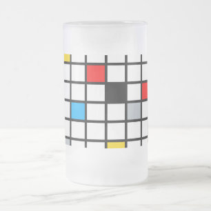 Mondrian Geometric Minimalistisch Comopsition Mode Mattglas Bierglas