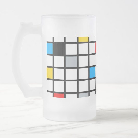 Mondrian Geometric Minimalistisch Comopsition Mode Mattglas Bierglas (Links)