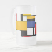 Mondrian Geometric Minimalistisch Comopsition Mode Mattglas Bierglas (Vorderseite Links)