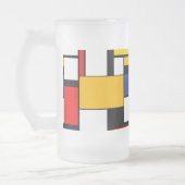 Mondrian Geometric Minimalistisch Comopsition Mode Mattglas Bierglas (Links)