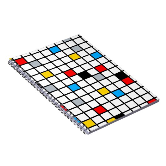 Mondrian Geometric Minimalistisch Comopsition Mode Notizblock (Rechte Seite)