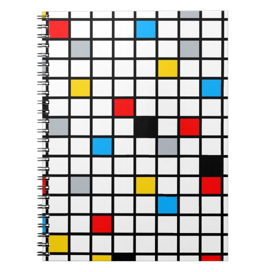 Mondrian Geometric Minimalistisch Comopsition Mode Notizblock (Vorderseite)