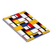 Mondrian Geometric Minimalistisch Comopsition Mode Notizblock (Rechte Seite)