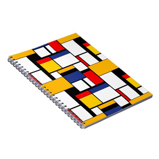 Mondrian Geometric Minimalistisch Comopsition Mode Notizblock (Rechte Seite)