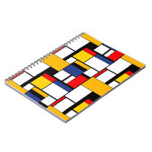 Mondrian Geometric Minimalistisch Comopsition Mode Notizblock (Linke Seite)