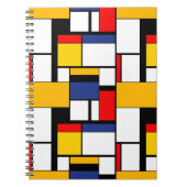 Mondrian Geometric Minimalistisch Comopsition Mode Notizblock (Vorderseite)