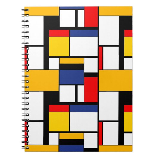 Mondrian Geometric Minimalistisch Comopsition Mode Notizblock (Vorderseite)