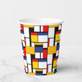 Mondrian Geometric Minimalistisch Comopsition Mode Pappbecher (Links)