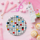 Mondrian Geometric Minimalistisch Comopsition Mode Pappteller (Party)