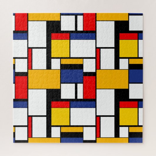 Mondrian Geometric Minimalistisch Comopsition Mode Puzzle (Vertikal)