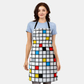 Mondrian Geometric Minimalistisch Comopsition Mode Schürze (Getragen)