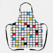 Mondrian Geometric Minimalistisch Comopsition Mode Schürze (Vorderseite)