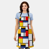 Mondrian Geometric Minimalistisch Comopsition Mode Schürze (Getragen)
