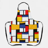 Mondrian Geometric Minimalistisch Comopsition Mode Schürze (Vorderseite)