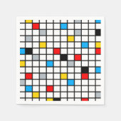 Mondrian Geometric Minimalistisch Comopsition Mode Serviette (Vorderseite)