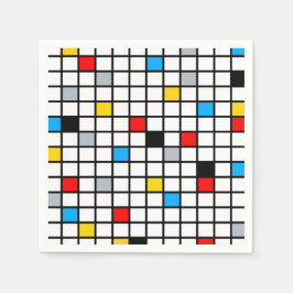Mondrian Geometric Minimalistisch Comopsition Mode Serviette