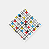 Mondrian Geometric Minimalistisch Comopsition Mode Serviette (Ecke)
