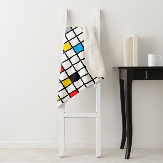 Mondrian Geometric Minimalistisch Comopsition Mode Sherpadecke (Beispiel)