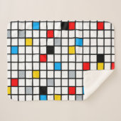 Mondrian Geometric Minimalistisch Comopsition Mode Sherpadecke (Vorderseite (Horizontal))