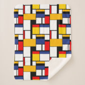 Mondrian Geometric Minimalistisch Comopsition Mode Sherpadecke (Vorderseite)