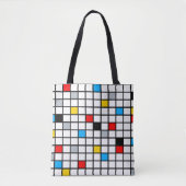 Mondrian Geometric Minimalistisch Comopsition Mode Tasche (Vorderseite)