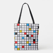 Mondrian Geometric Minimalistisch Comopsition Mode Tasche (Rückseite)