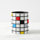 Mondrian Geometric Minimalistisch Comopsition Mode Tasse (Zentrum)