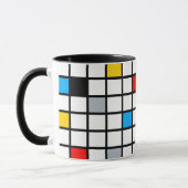 Mondrian Geometric Minimalistisch Comopsition Mode Tasse (Links)