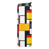 Mondrian Geometric Minimalistisch Comopsition Mode Thermosbecher (Nach links gedreht)