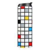 Mondrian Geometric Minimalistisch Comopsition Mode Thermosbecher (Nach links gedreht)