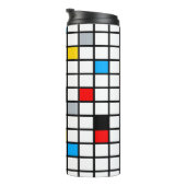 Mondrian Geometric Minimalistisch Comopsition Mode Thermosbecher (Nach rechts gedreht)